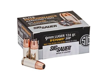 Sig Sauer Elite 9mm 124GR V-Crown JHP - Black Market Guns